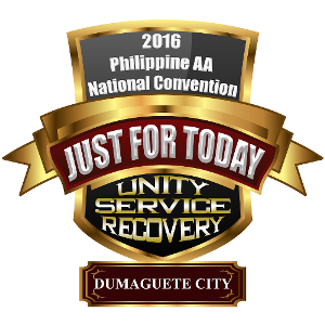 Prototype convention emblem created during planning for the 2016 Philippines AA National Convention in Dumaguete City.
