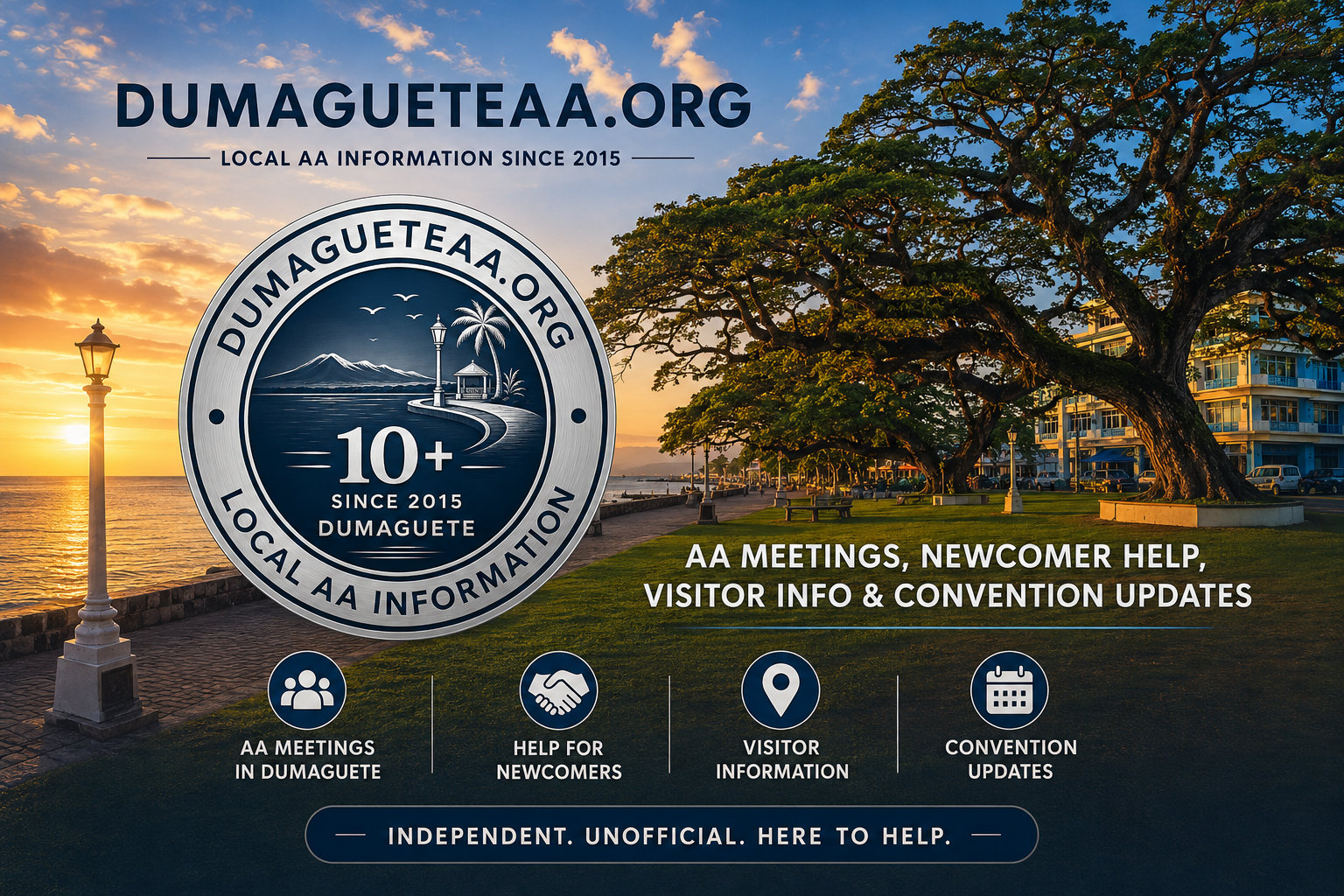 DumagueteAA.org independent local AA information for Dumaguete Philippines